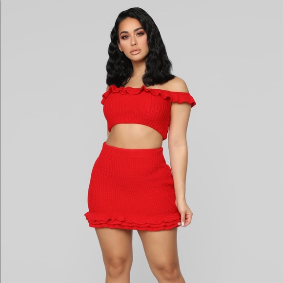 Fashion Nova Dresses & Skirts - Fashion Nova - Ready for the Fun Sweater Skirt Set
